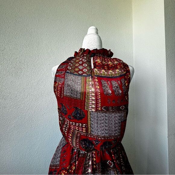 Anthropologie Eva Franco Shentel Dress Patchwork Pleated SZ 6 NEW - Picture 7 of 15